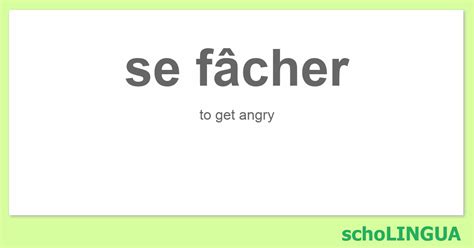 fâcher synonyme|se fâcher définition.